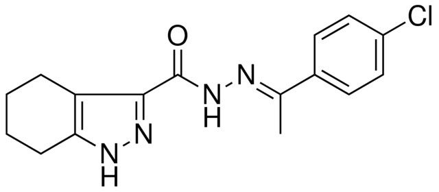 N'-(1-(4-CL-PHENYL)ETHYLIDENE)-4,5,6,7-TETRAHYDRO-1H-INDAZOLE-3-CARBOHYDRAZIDE