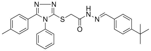 N'-[(E)-(4-TERT-BUTYLPHENYL)METHYLIDENE]-2-{[5-(4-METHYLPHENYL)-4-PHENYL-4H-1,2,4-TRIAZOL-3-YL]SULFANYL}ACETOHYDRAZIDE