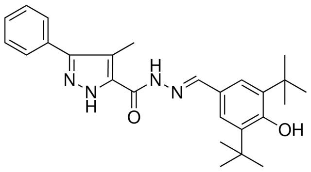 N'-[(E)-(3,5-DITERT-BUTYL-4-HYDROXYPHENYL)METHYLIDENE]-4-METHYL-3-PHENYL-1H-PYRAZOLE-5-CARBOHYDRAZIDE