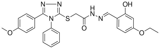 N'-[(E)-(4-ETHOXY-2-HYDROXYPHENYL)METHYLIDENE]-2-{[5-(4-METHOXYPHENYL)-4-PHENYL-4H-1,2,4-TRIAZOL-3-YL]SULFANYL}ACETOHYDRAZIDE