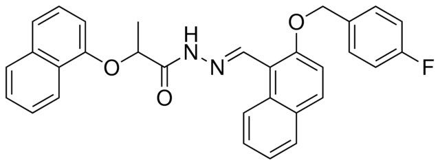 N'-((2-((4-F-BENZYL)OXY)-1-NAPHTHYL)METHYLENE)-2-(1-NAPHTHYLOXY)PROPANOHYDRAZIDE