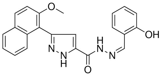 N'-[(Z)-(2-HYDROXYPHENYL)METHYLIDENE]-3-(2-METHOXY-1-NAPHTHYL)-1H-PYRAZOLE-5-CARBOHYDRAZIDE