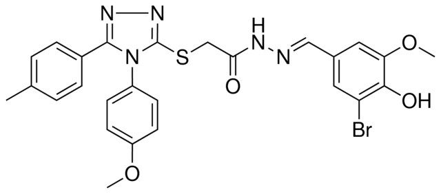 N'-[(E)-(3-BROMO-4-HYDROXY-5-METHOXYPHENYL)METHYLIDENE]-2-{[4-(4-METHOXYPHENYL)-5-(4-METHYLPHENYL)-4H-1,2,4-TRIAZOL-3-YL]SULFANYL}ACETOHYDRAZIDE