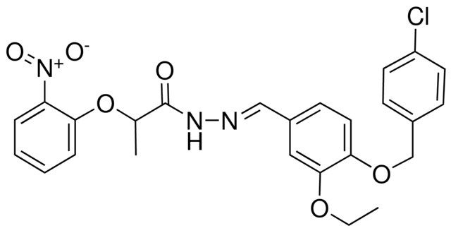 N'-(4-((4-CL-BENZYL)OXY)-3-ETHOXYBENZYLIDENE)-2-(2-NITROPHENOXY)PROPANOHYDRAZIDE