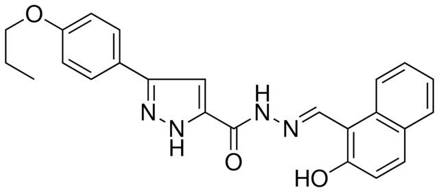 N'-((2-HO-1-NAPHTHYL)METHYLENE)-3-(4-PROPOXYPHENYL)-1H-PYRAZOLE-5-CARBOHYDRAZIDE