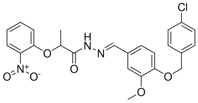 N'-(4-((4-CL-BENZYL)OXY)-3-MEO-BENZYLIDENE)-2-(2-NITROPHENOXY)PROPANOHYDRAZIDE