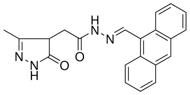 N'-(9-ANTHRYLMETHYLENE)-2-(3-ME-5-OXO-4,5-DIHYDRO-1H-PYRAZOL-4-YL)ACETOHYDRAZIDE