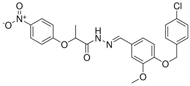 N'-(4-((4-CL-BENZYL)OXY)-3-MEO-BENZYLIDENE)-2-(4-NITROPHENOXY)PROPANOHYDRAZIDE