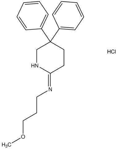 N-[(2Z)-5,5-diphenyl-2-piperidinylidene]-3-methoxy-1-propanamine hydrochloride