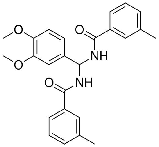 N-{(3,4-DIMETHOXYPHENYL)[(3-METHYLBENZOYL)AMINO]METHYL}-3-METHYLBENZAMIDE