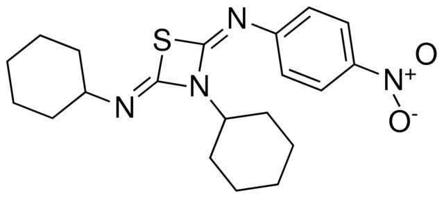 N-[(2E,4Z)-3-cyclohexyl-4-(cyclohexylimino)-1,3-thiazetidin-2-ylidene]-4-nitroaniline