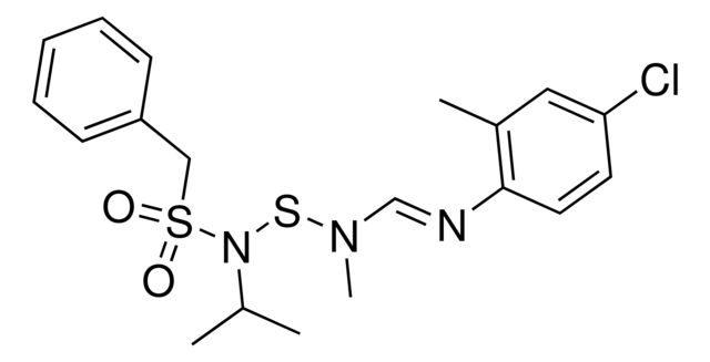 N-{[{(E)-[(4-Chloro-2-methylphenyl)imino]methyl}(methyl)amino]sulfanyl}-N-isopropylphenylmethanesulfonamide