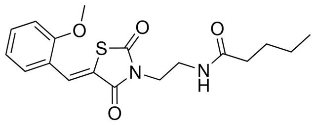 N-{2-[(5Z)-5-(2-methoxybenzylidene)-2,4-dioxo-1,3-thiazolidin-3-yl]ethyl}pentanamide