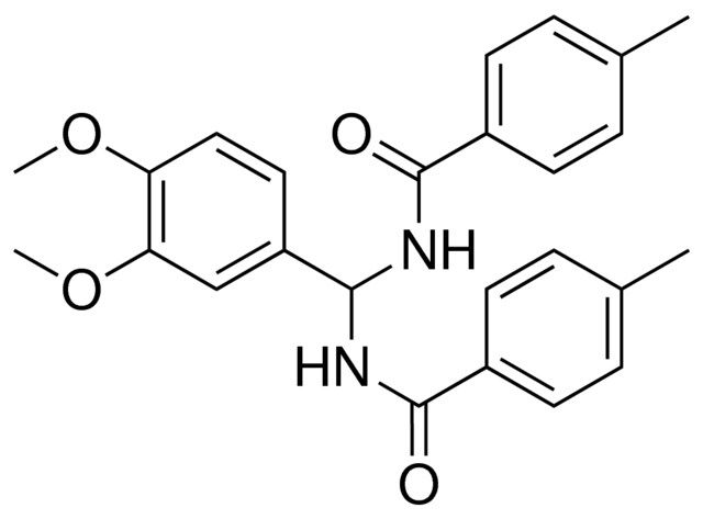 N-{(3,4-DIMETHOXYPHENYL)[(4-METHYLBENZOYL)AMINO]METHYL}-4-METHYLBENZAMIDE