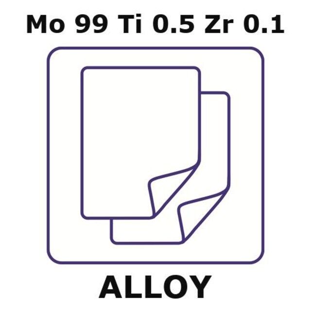 Molybdenum high temperature alloy tzm, Mo99Ti0.5Zr0.1