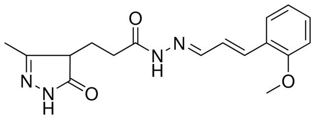 N'-[(E,2E)-3-(2-METHOXYPHENYL)-2-PROPENYLIDENE]-3-(3-METHYL-5-OXO-4,5-DIHYDRO-1H-PYRAZOL-4-YL)PROPANOHYDRAZIDE