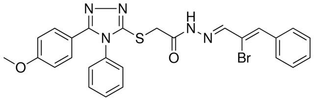 N'-[(E,2Z)-2-BROMO-3-PHENYL-2-PROPENYLIDENE]-2-{[5-(4-METHOXYPHENYL)-4-PHENYL-4H-1,2,4-TRIAZOL-3-YL]SULFANYL}ACETOHYDRAZIDE