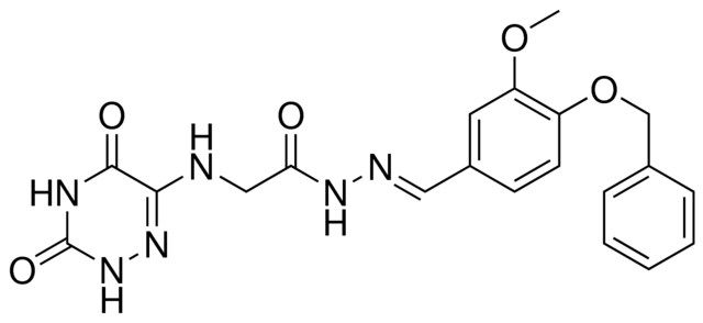 N'-{(E)-[4-(BENZYLOXY)-3-METHOXYPHENYL]METHYLIDENE}-2-[(3,5-DIOXO-2,3,4,5-TETRAHYDRO-1,2,4-TRIAZIN-6-YL)AMINO]ACETOHYDRAZIDE