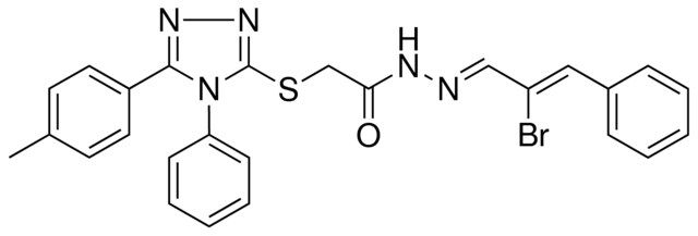 N'-[(E,2Z)-2-BROMO-3-PHENYL-2-PROPENYLIDENE]-2-{[5-(4-METHYLPHENYL)-4-PHENYL-4H-1,2,4-TRIAZOL-3-YL]SULFANYL}ACETOHYDRAZIDE