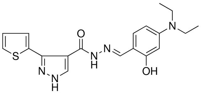 N'-{(E)-[4-(DIETHYLAMINO)-2-HYDROXYPHENYL]METHYLIDENE}-3-(2-THIENYL)-1H-PYRAZOLE-4-CARBOHYDRAZIDE