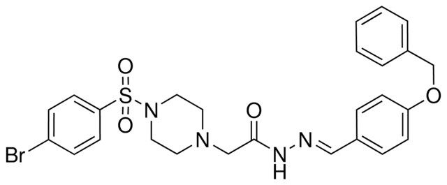 N'-{(E)-[4-(BENZYLOXY)PHENYL]METHYLIDENE}-2-{4-[(4-BROMOPHENYL)SULFONYL]-1-PIPERAZINYL}ACETOHYDRAZIDE