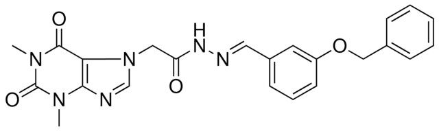 N'-{(E)-[3-(BENZYLOXY)PHENYL]METHYLIDENE}-2-(1,3-DIMETHYL-2,6-DIOXO-1,2,3,6-TETRAHYDRO-7H-PURIN-7-YL)ACETOHYDRAZIDE