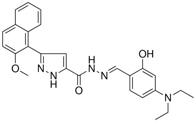 N'-{(E)-[4-(DIETHYLAMINO)-2-HYDROXYPHENYL]METHYLIDENE}-3-(2-METHOXY-1-NAPHTHYL)-1H-PYRAZOLE-5-CARBOHYDRAZIDE