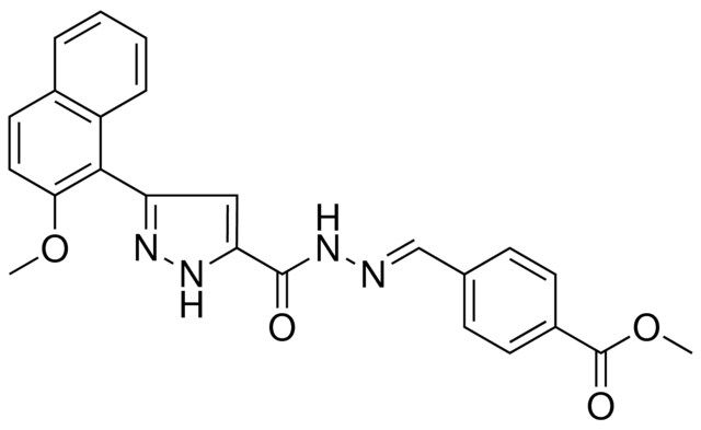 METHYL 4-[(E)-({[3-(2-METHOXY-1-NAPHTHYL)-1H-PYRAZOL-5-YL]CARBONYL}HYDRAZONO)METHYL]BENZOATE