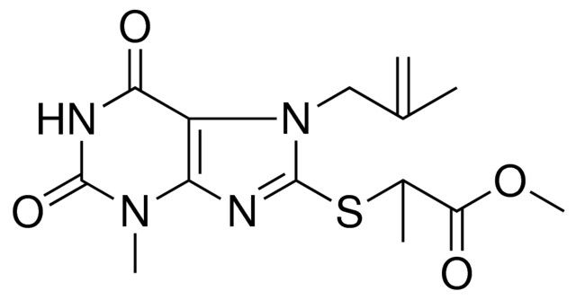 METHYL 2-{[3-METHYL-7-(2-METHYL-2-PROPENYL)-2,6-DIOXO-2,3,6,7-TETRAHYDRO-1H-PURIN-8-YL]SULFANYL}PROPANOATE