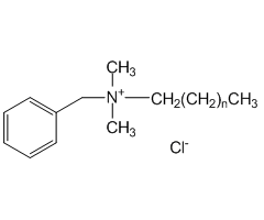 Benzalkonium chloride, alkyl distribution from C8H17 to C16H33