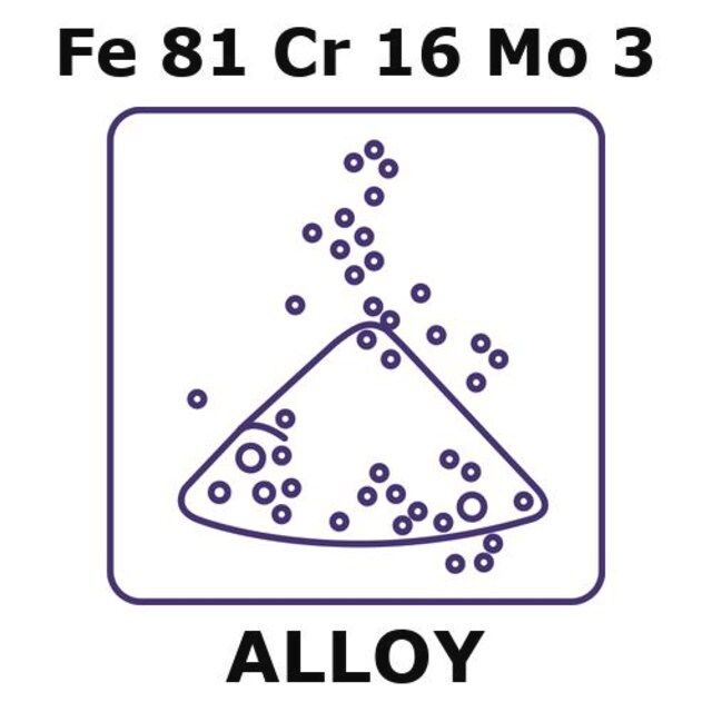 Iron-Chromium-Molybdenum alloy, Fe81Cr16Mo3