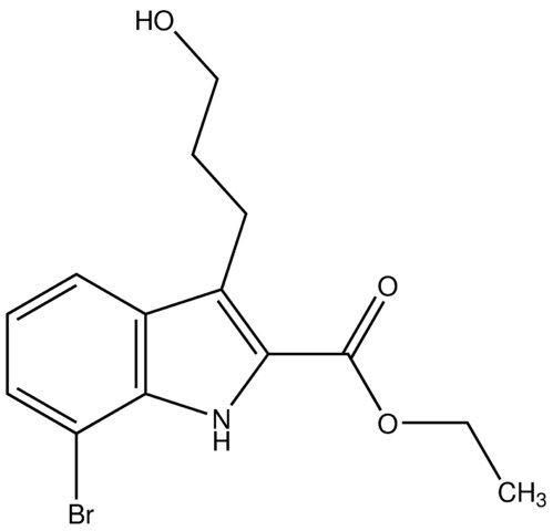 ethyl 7-bromo-3-(3-hydroxypropyl)-1H-indole-2-carboxylate