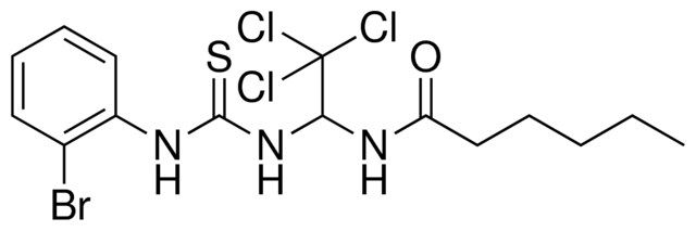 HEXANOIC ACID (1-(3-(2-BROMO-PHENYL)-THIOUREIDO)-2,2,2-TRICHLORO-ETHYL)-AMIDE