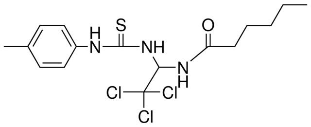 HEXANOIC ACID (2,2,2-TRICHLORO-1-(3-P-TOLYL-THIOUREIDO)-ETHYL)-AMIDE