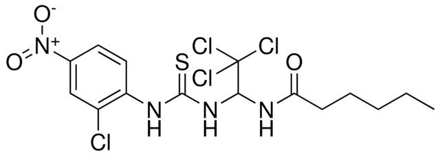 HEXANOIC ACID (2,2,2-TRICHLORO-1-(3-(2-CL-4-NITRO-PH)-THIOUREIDO)-ETHYL)-AMIDE