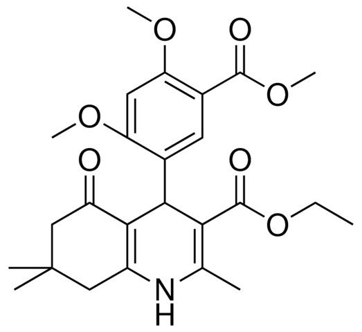 ETHYL 4-[2,4-DIMETHOXY-5-(METHOXYCARBONYL)PHENYL]-2,7,7-TRIMETHYL-5-OXO-1,4,5,6,7,8-HEXAHYDRO-3-QUINOLINECARBOXYLATE