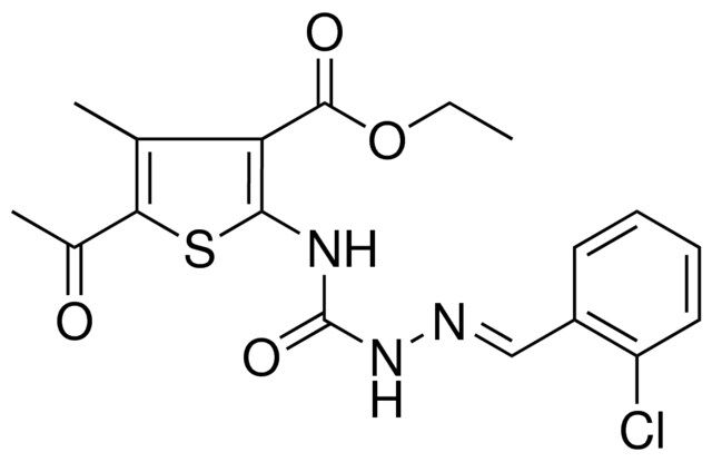 ETHYL 5-ACETYL-2-({[(2E)-2-(2-CHLOROBENZYLIDENE)HYDRAZINO]CARBONYL}AMINO)-4-METHYL-3-THIOPHENECARBOXYLATE