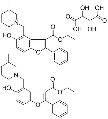 ETHYL 5-HYDROXY-4-[(3-METHYL-1-PIPERIDINYL)METHYL]-2-PHENYL-1-BENZOFURAN-3-CARBOXYLATE 2,3-DIHYDROXYSUCCINATE (2:1)