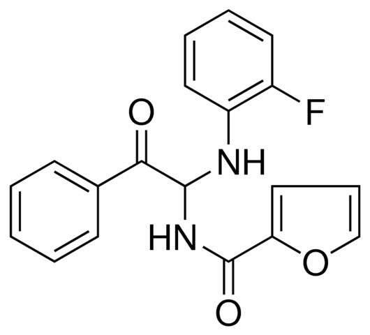 FURAN-2-CARBOXYLIC ACID (1-(2-FLUORO-PHENYLAMINO)-2-OXO-2-PHENYL-ETHYL)-AMIDE