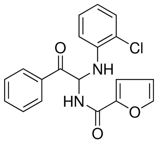 FURAN-2-CARBOXYLIC ACID (1-(2-CHLORO-PHENYLAMINO)-2-OXO-2-PHENYL-ETHYL)-AMIDE