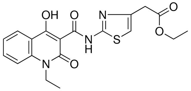 ETHYL (2-{[(1-ETHYL-4-HYDROXY-2-OXO-1,2-DIHYDRO-3-QUINOLINYL)CARBONYL]AMINO}-1,3-THIAZOL-4-YL)ACETATE