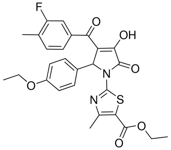 ETHYL 2-[2-(4-ETHOXYPHENYL)-3-(3-FLUORO-4-METHYLBENZOYL)-4-HYDROXY-5-OXO-2,5-DIHYDRO-1H-PYRROL-1-YL]-4-METHYL-1,3-THIAZOLE-5-CARBOXYLATE