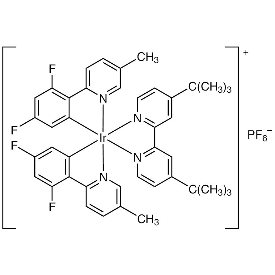 (4,4'-Di-tert-butyl-2,2'-bipyridine-κ<sup>2</sup>N<sup>1</sup>,N<sup>1'</sup>)[bis[3,5-difluoro-2-(5-methyl-2-pyridinyl-κN)phenyl-κC<sup>1</sup>]]iridium Hexafluorophosphate