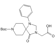 Boc-3-carboxymethyl-1-phenyl-1,3,8-triazaspiro[4.5]decan-4-one