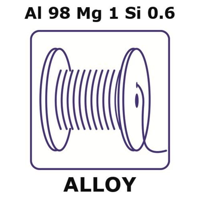 Aluminum-magnesium-silicon alloy, Al98Mg1Si0.6