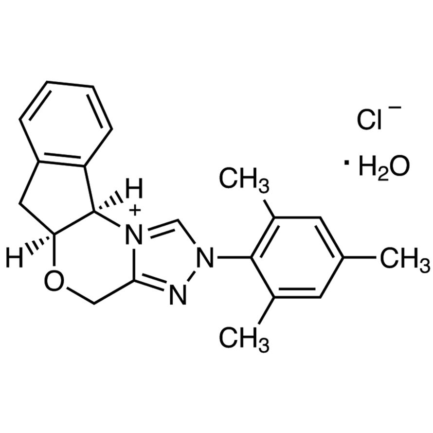 (-)-(5aS,10bR)-5a,10b-Dihydro-2-(2,4,6-trimethylphenyl)-4H,6H-indeno[2,1-b][1,2,4]triazolo[4,3-d][1,4]oxazinium Chloride Monohydrate