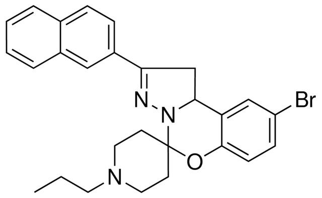 9-BROMO-2-(NAPHTHALEN-2-YL)-1'-PROPYL-1,10B-DIHYDROSPIRO[BENZO[E]PYRAZOLO[1,5-C][1,3]OXAZINE-5,4'-PIPERIDINE]