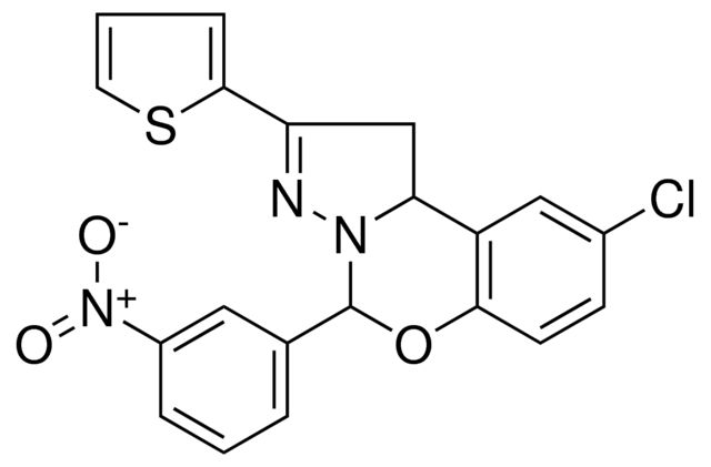 9-CHLORO-5-(3-NITROPHENYL)-2-(2-THIENYL)-1,10B-DIHYDROPYRAZOLO[1,5-C][1,3]BENZOXAZINE