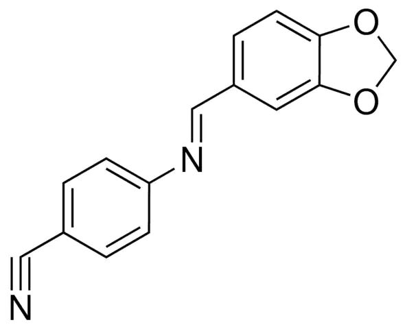 4-CYANO-N-(PIPERONYLIDENE)ANILINE