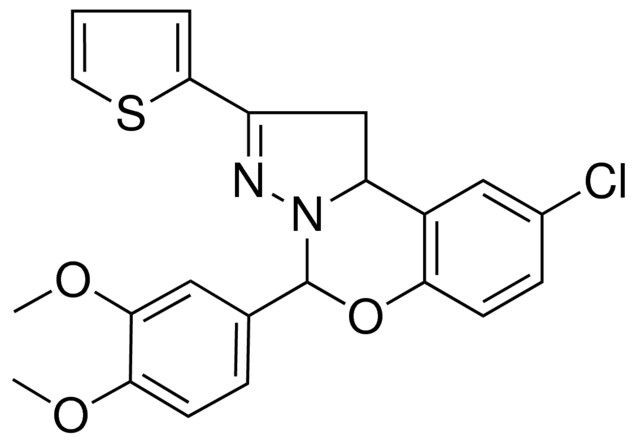 9-CHLORO-5-(3,4-DIMETHOXYPHENYL)-2-(2-THIENYL)-1,10B-DIHYDROPYRAZOLO[1,5-C][1,3]BENZOXAZINE